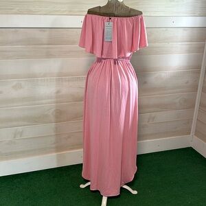 NWT Lovely pink maxi dress women’s size medium